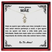 Colar Feminino Presente Mães Pingente Infinito Banhado + Dedicatória