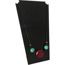 Colar Feminino Preto Vermelho Escuro VOCÊ PODE Bijuterias