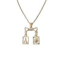 Colar Feminino Relligioso Semijoia Banhada em Ouro 18k Pingentes