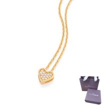 Colar Feminino Rommanel Coração Cravejado Com Zircônias Colar Feminino Rommanel Coração Cravejado Com Zircônias