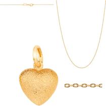 Colar Feminino Rommanel Pingente Coração Folheado a Ouro 18k