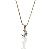 Colar Feminino Semijoia Pingentes Delicados Banhados a Ouro 18k