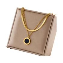 Colar Feminino Simples e Charmoso com Pingente de Bola em Aço Inoxidável