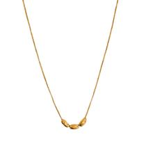 Colar Feminino Tríade Banhado a Ouro 18k 45 cm Semijoia Ciela