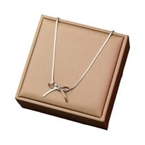 Colar Feminino Vintage De Aço Inoxidável Com Laço E Corrente De Osso De Cobra, Gargantilha Colar Feminino Vintage De Aço Inoxidável Com Laço E Corrente De Osso De Cobra, Gargantilha