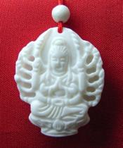 Colar Feng Shui Import Coral Branco Kwan Yin Colar Feng Shui Import Coral Branco Kwan Yin