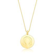 Colar Ferradura Lisa Revestido em Ouro