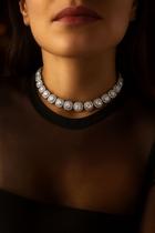 Colar festa cravejado de zirconia strass cristal de vidro Colar festa cravejado de zirconia strass cristal de vidro