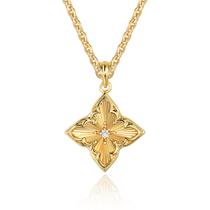 Colar Fettero Gold Dainty Four Leaf Clover banhado a 14K