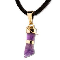 Colar Figa Pingente Ametista Claro Montagem Dourado Colar Figa Pingente Ametista Claro Montagem Dourado