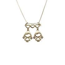 Colar Filhas Meninas Semi Joias Banhado Ouro 18k
