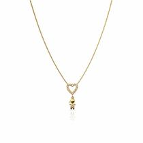 Colar Filho Coração Cravejado Zirconia Feminino Banhado a Ouro 18 k Colar Filho Coração Cravejado Zirconia Feminino Banhado a Ouro 18 k