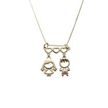 Colar Filhos Casal Semi Joias Banhado Ouro 18k Colar Filhos Casal Semi Joias Banhado Ouro 18k