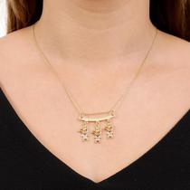 Colar Filhos com 3 Pingentes Menino Menina Anjo Dourado com Pedras de Zircônia Banhado a Ouro 18k Banho Antialérgico Marca Andréia Branco Acessórios Colar Filhos com 3 Pingentes Menino Menina Anjo Dourado com Pedras de Zircônia Banhado a Ouro 18k Banho Antialérgico Marca Andréia Branco Acessórios