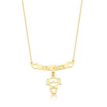 Colar Filhos Meus Amores Banhados a Ouro 18k