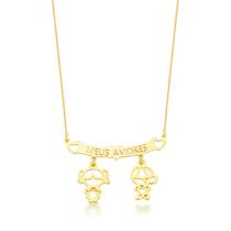 Colar Filhos Meus Amores Banhados a Ouro 18k