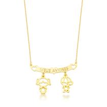 Colar Filhos Meus Amores Banhados a Ouro 18k