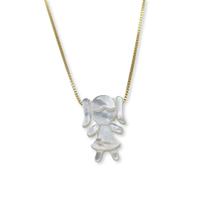 Colar Filhos Ouro 18k Menina Madrepérola Natural de Alta Qualidade Colar Filhos Ouro 18k Menina Madrepérola Natural de Alta Qualidade