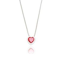 Colar Fina Veneziana 45cm 1,1mm Com Coração Pequeno Banhado a Prata 925