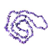 Colar Fio Cascalho Pedra Ametista - Espiritualidade