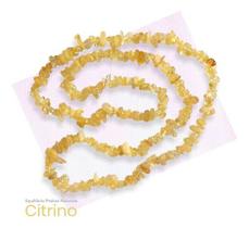 Colar Fio Cascalho Pedra Citrino - Sucesso
