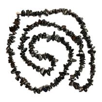 Colar Fio Cascalho Pedra Hematita - Fortalecimento