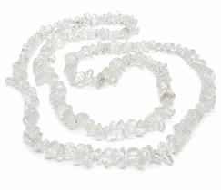 Colar Fio Cascalho Pedra Natural Cristal
