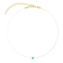 Colar fio Nylon banhado a Ouro 18k