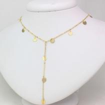 Colar Fio Pendente Medalhas - e Colar Fio Pendente Medalhas - e