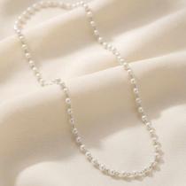 Colar fio pérolas 60cm banhado a prata Colar fio pérolas 60cm banhado a prata