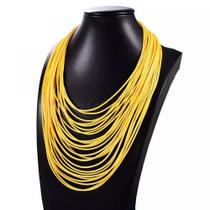 Colar Fios Amarelo Colar Fios Amarelo