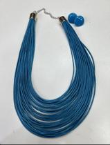 Colar fios azul Colar fios azul
