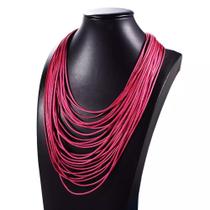 Colar Fios Vinho