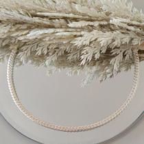 Colar Fita Chocker M Banhado Prata