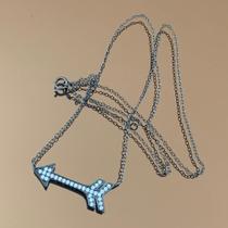 Colar Flecha Black Cravejado Colar Flecha Black Cravejado