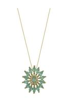 Colar flor em navetes acqua banhado a ouro 45cm Colar flor em navetes acqua banhado a ouro 45cm