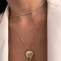 Colar Flor Relicário Luxo Ouro 18k Garantia Lindo Presente Semijoia Antialérgica Colar Flor Relicário Luxo Ouro 18k Garantia Lindo Presente Semijoia Antialérgica