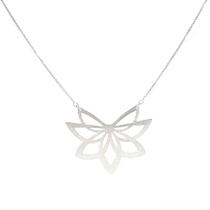 Colar Flor Splendida Ródio - Semijoia Hipoalergênica