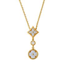 Colar Flórea Madre Pérola Banhado A Ouro 18k