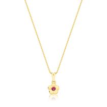 Colar Florzinha com Cristal Revestido em Ouro