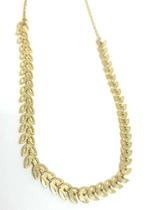 Colar Folheado a Ouro 18K Com Design Escamas