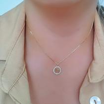 Colar Folheado a Ouro Árvore da Vida com Zircônias Colar Folheado a Ouro Árvore da Vida com Zircônias