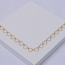 Colar Folheado a Ouro Elo Coração Colar Folheado a Ouro Elo Coração
