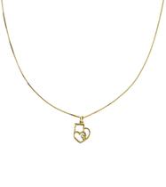 Colar Folheado Gato Coração