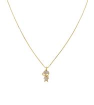 Colar Folheado Menina/Menino Cravejado Zircônia Replica Ouro