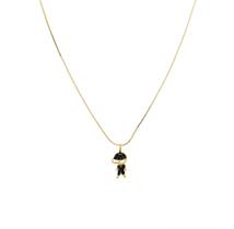 Colar Folheado Menina/Menino Cravejado Zircônia Replica Ouro