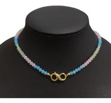 Colar Folheado Ouro 18k com Cristais Coloridos - 40 cm