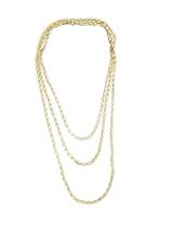 Colar Fosco Longo Folheado A Ouro