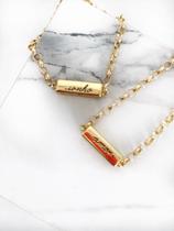 Colar frases dourado lolas feminina tamanho p