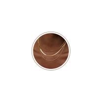 Colar Freekiss Dourado Banhado a Ouro com Correntes Sobrepostas Estilo Espinha de Peixe